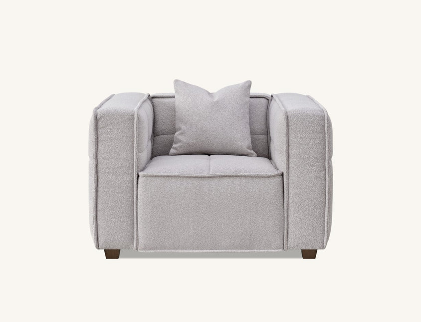 Aluxo Murray Chair in Putty Boucle Fabric