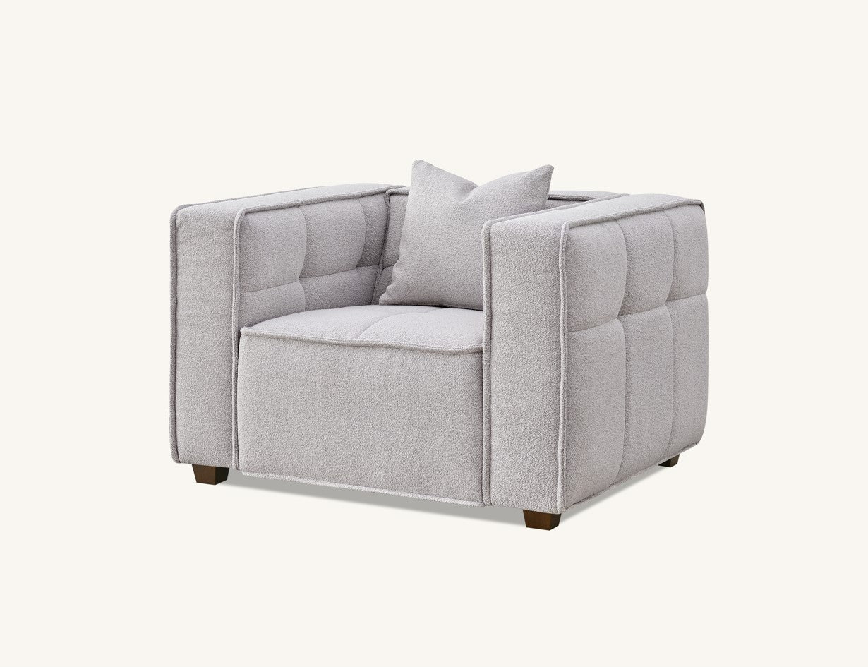 Aluxo Murray Chair in Putty Boucle Fabric
