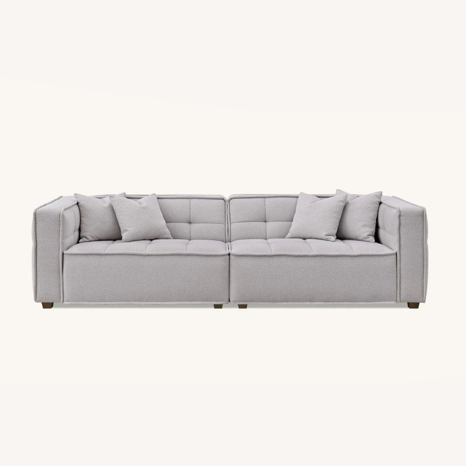 Aluxo Murray Sofa Range in Putty Boucle Fabric