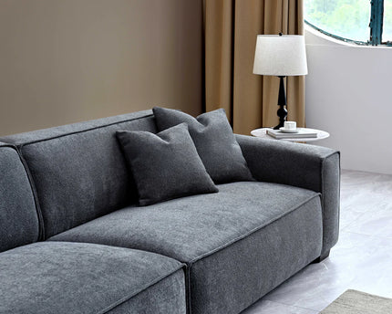Aluxo Dakota 4 seater with Chaise in Charcoal Boucle