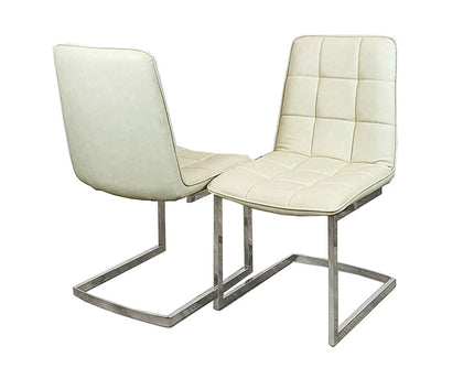 Tara Faux Leather Dining Chair ALL COLOURS with plain Back & Stitch Detail