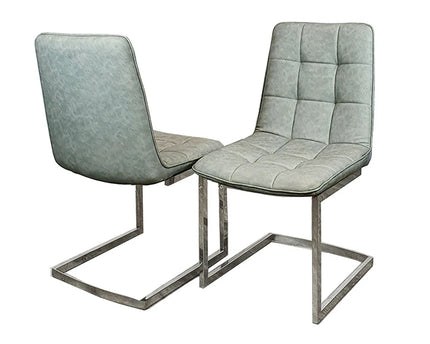 Tara Faux Leather Dining Chair ALL COLOURS with plain Back & Stitch Detail