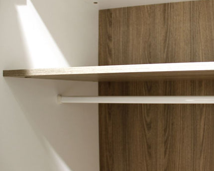 Chelsea Bedroom 2 Door Wardrobe in White with a Truffle Oak Trim