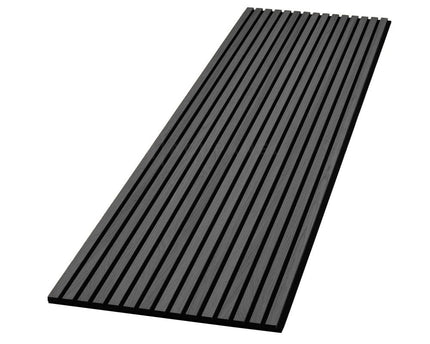 Dark Grey Decorative Acoustic Slat Wall Panel - 2400mm x 600mm