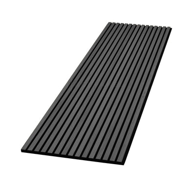 Dark Grey Decorative Acoustic Slat Wall Panel - 2400mm x 600mm