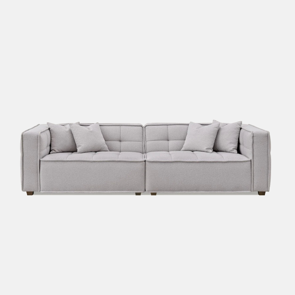 Aluxo Murray Sofa Range in Putty Boucle Fabric