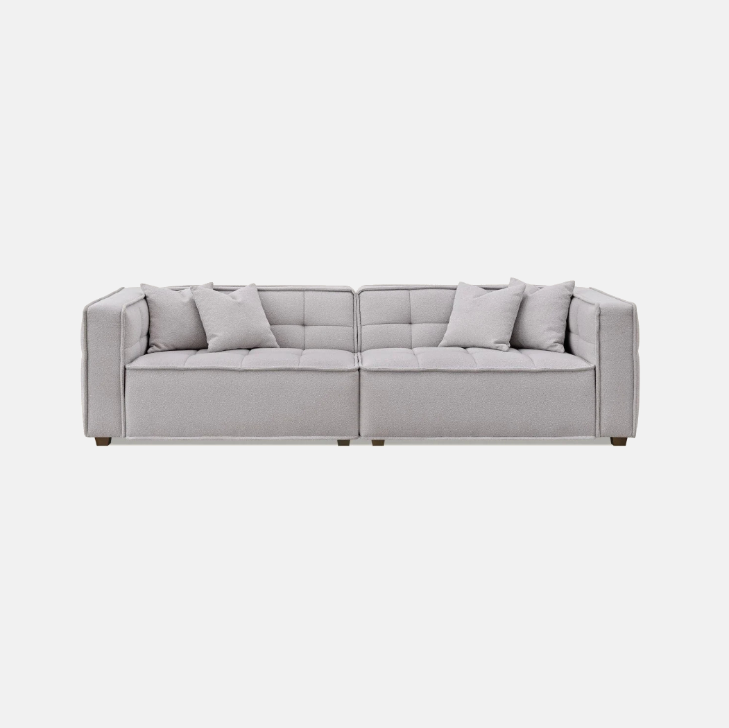 Aluxo Murray Sofa Range in Putty Boucle Fabric