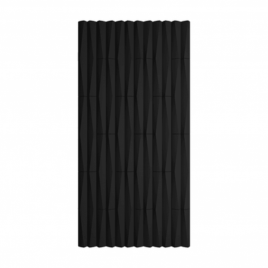 Decorative Ripple Geometric PU Panel in Black - Pack of 2 DECORATIVE WALL PANEL | RIPPLE GEOMETRIC PATTERN | PU PANEL | 5 FINISHES | 4 COLOURS