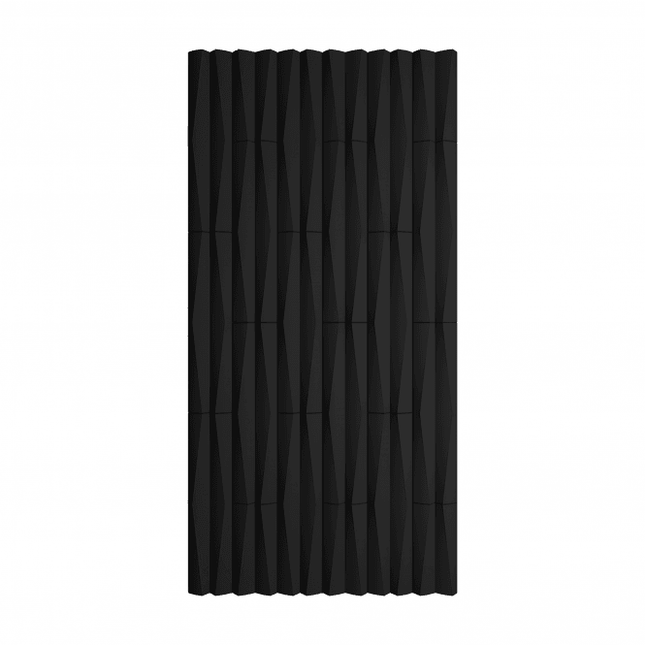 Decorative Ripple Geometric PU Panel in Black - Pack of 2 DECORATIVE WALL PANEL | RIPPLE GEOMETRIC PATTERN | PU PANEL | 5 FINISHES | 4 COLOURS