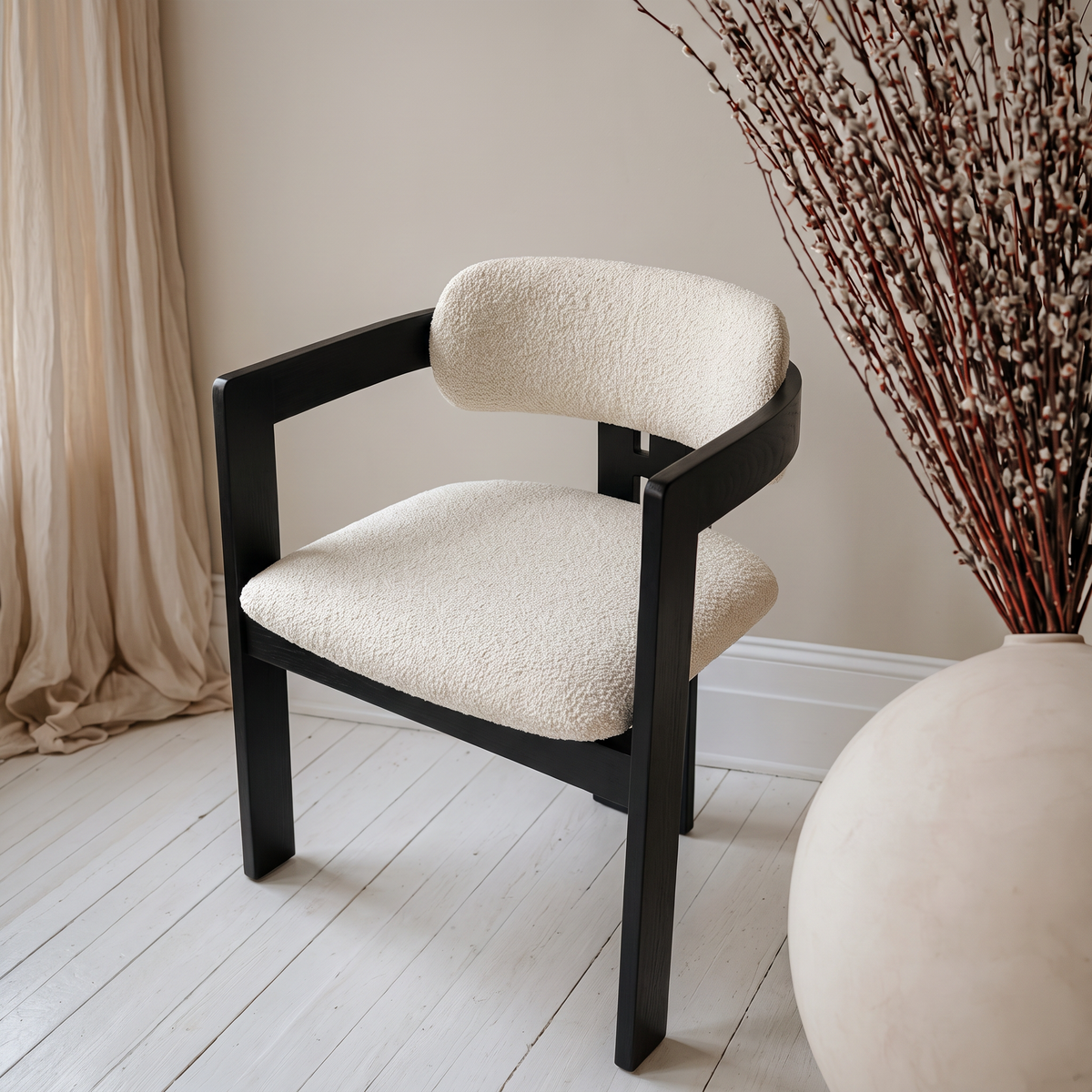 White teddy chair