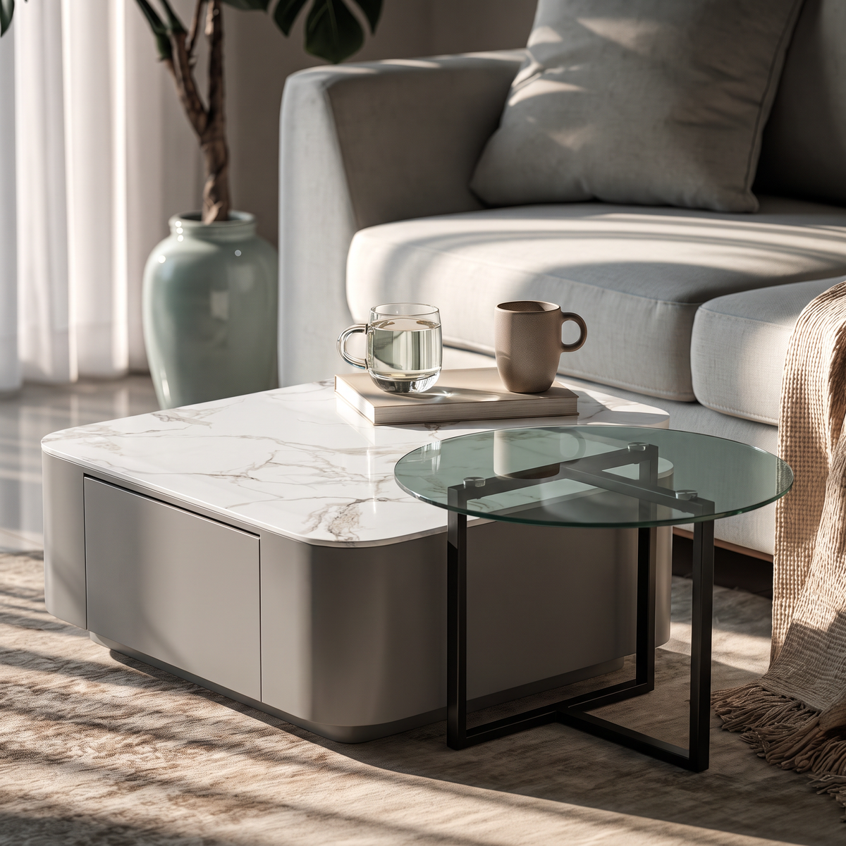 2 coffee table duo