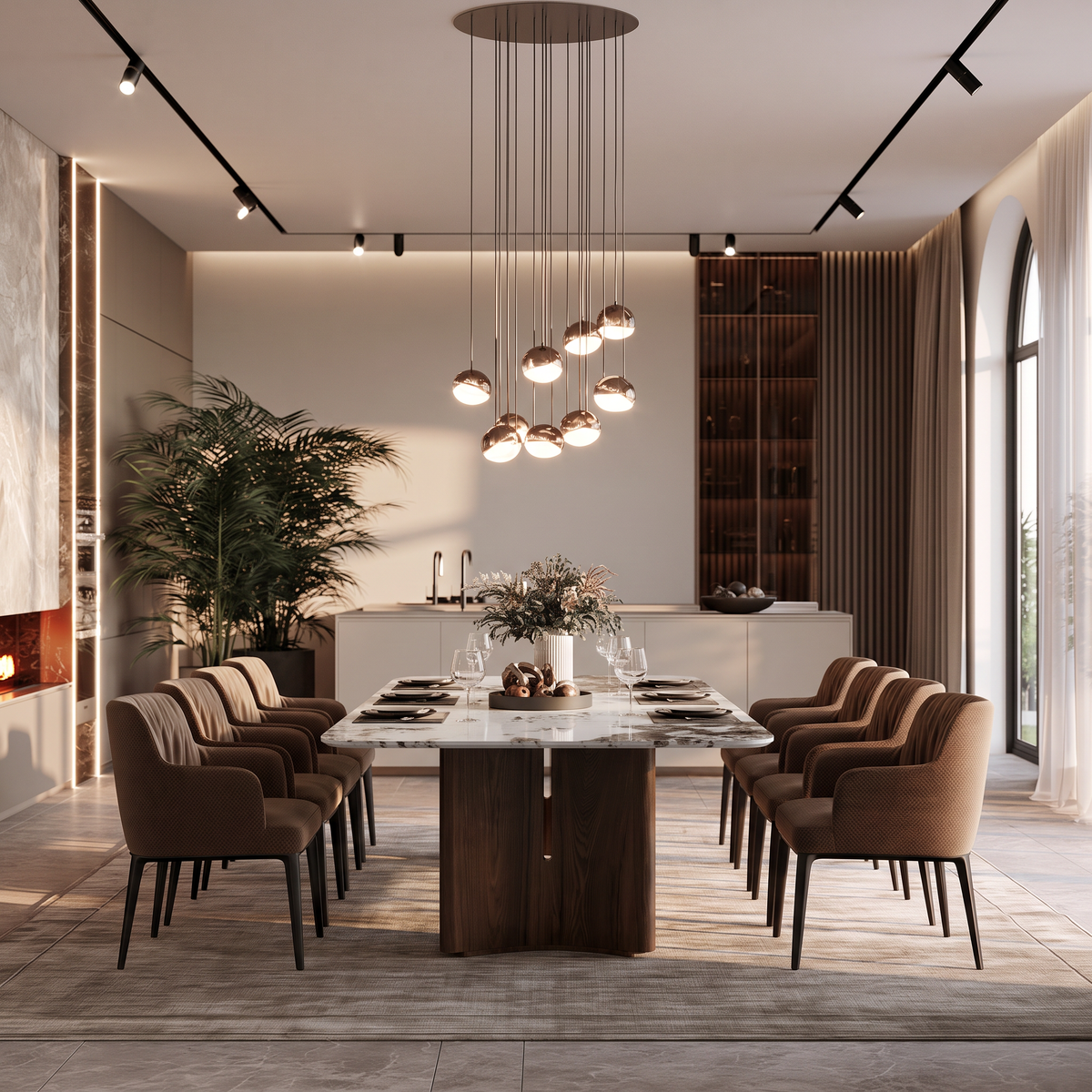 Slatted dining pandora table