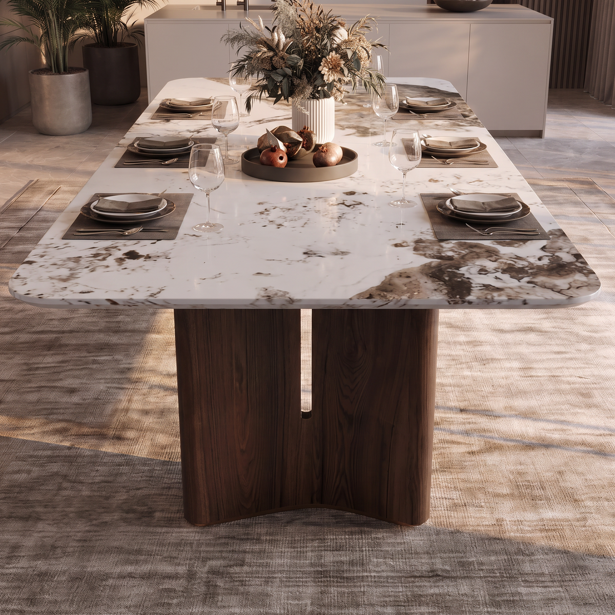 Slatted dining pandora table