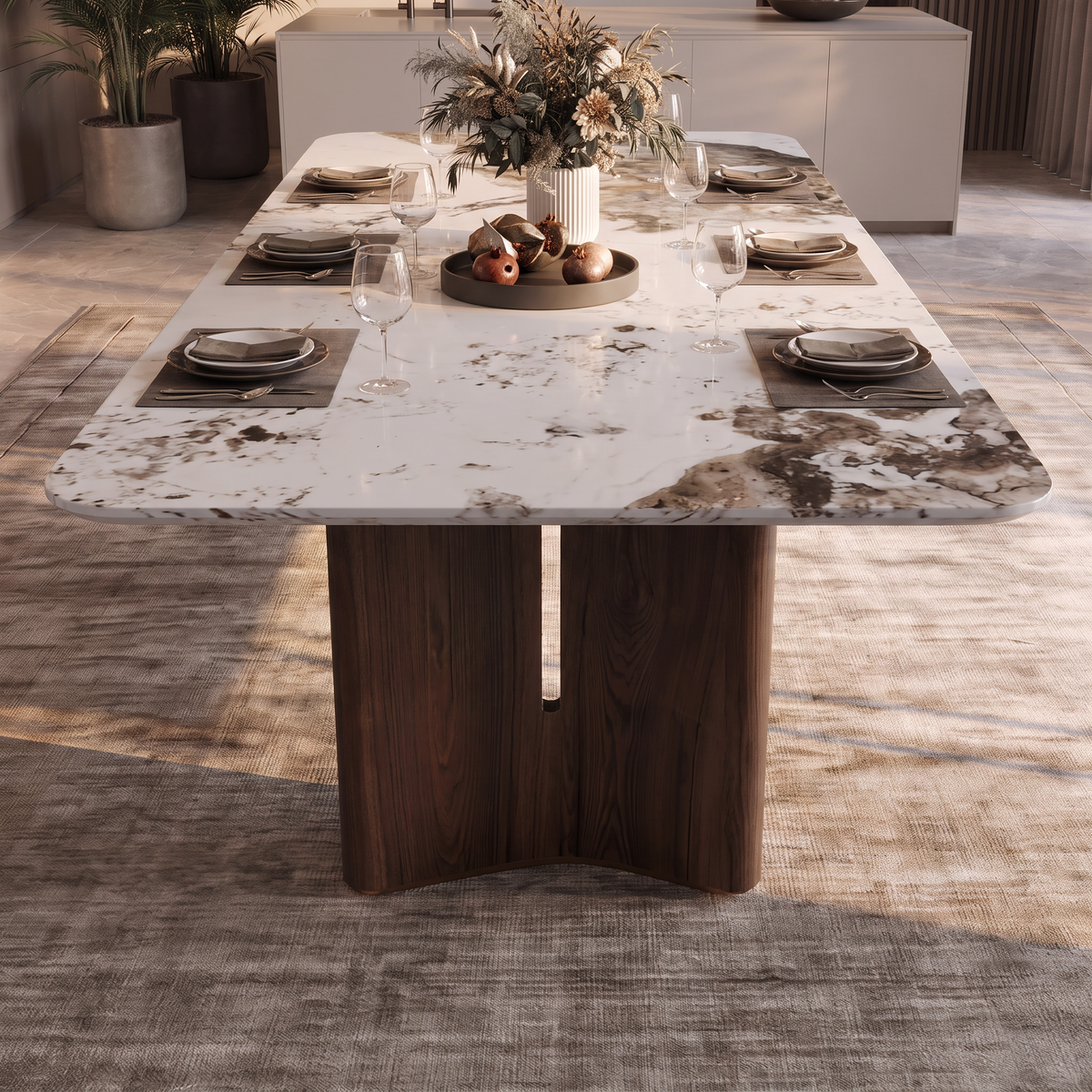 Slatted dining pandora table