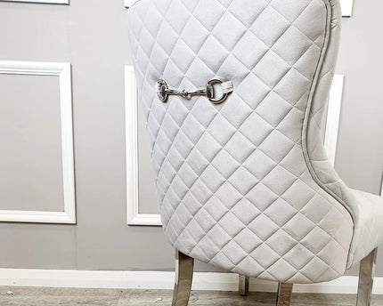 Kate Dining Chair ALL COLOURS with Chrome Clasp & Quilted Back