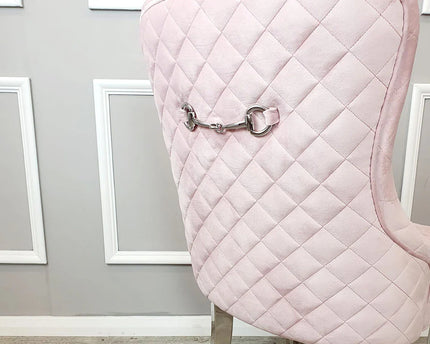Kate Dining Chair ALL COLOURS with Chrome Clasp & Quilted Back