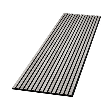 Light Grey Decorative Acoustic Slat Wall Panel - 2400mm x 600mm