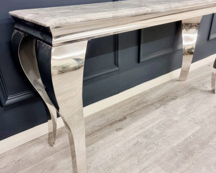Louis Chrome Console Table