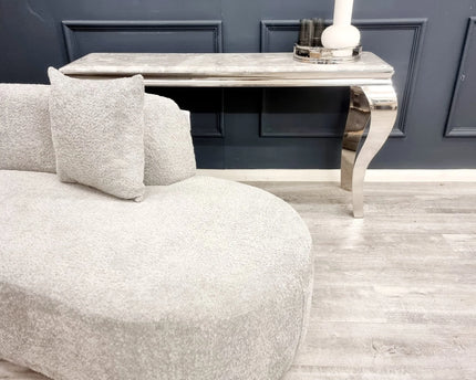 Louis Chrome Console Table