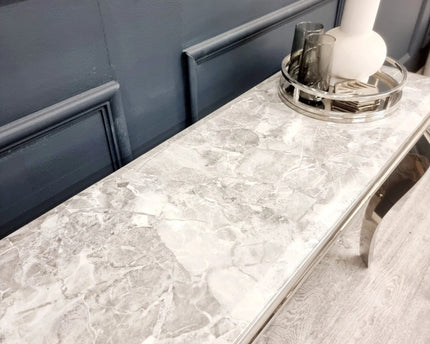 Louis Chrome Console Table