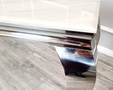 Louis Chrome Console Table