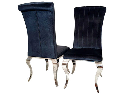 Nicole Dining Chair ALL COLOURS with Plain Back, Line & Cross Stitch