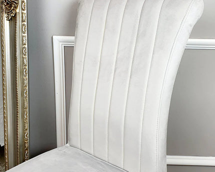 Nicole Dining Chair ALL COLOURS with Plain Back, Line & Cross Stitch