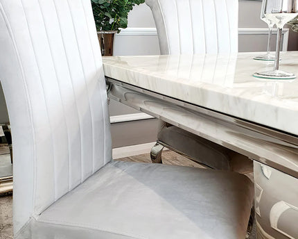 Nicole Dining Chair ALL COLOURS with Plain Back, Line & Cross Stitch