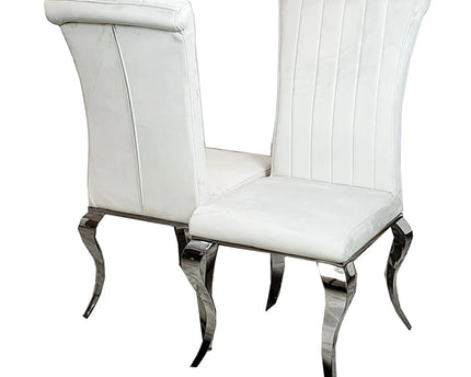 Nicole Dining Chair ALL COLOURS with Plain Back, Line & Cross Stitch