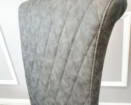 Nicole Dining Chair ALL COLOURS with Plain Back, Line & Cross Stitch