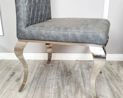 Nicole Dining Chair ALL COLOURS with Plain Back, Line & Cross Stitch