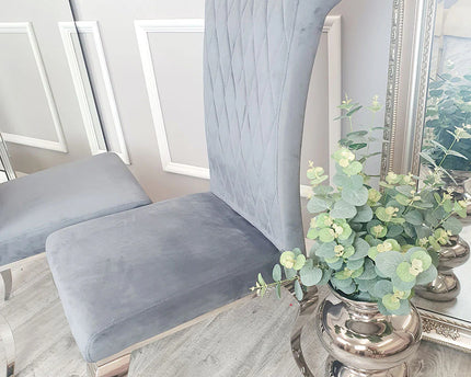 Nicole Dining Chair ALL COLOURS with Plain Back, Line & Cross Stitch