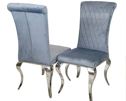 Nicole Dining Chair ALL COLOURS with Plain Back, Line & Cross Stitch