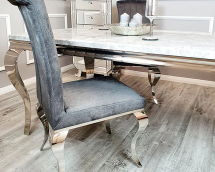 Nicole Dining Chair ALL COLOURS with Plain Back, Line & Cross Stitch