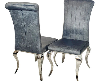 Nicole Dining Chair ALL COLOURS with Plain Back, Line & Cross Stitch