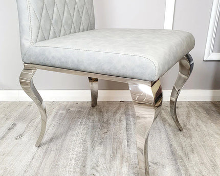 Nicole Dining Chair ALL COLOURS with Plain Back, Line & Cross Stitch