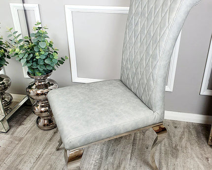 Nicole Dining Chair ALL COLOURS with Plain Back, Line & Cross Stitch