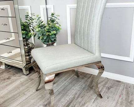 Nicole Dining Chair ALL COLOURS with Plain Back, Line & Cross Stitch