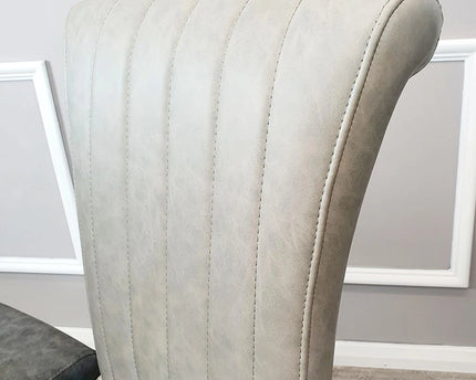 Nicole Dining Chair ALL COLOURS with Plain Back, Line & Cross Stitch