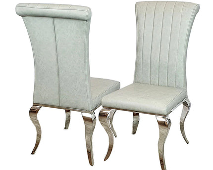 Nicole Dining Chair ALL COLOURS with Plain Back, Line & Cross Stitch
