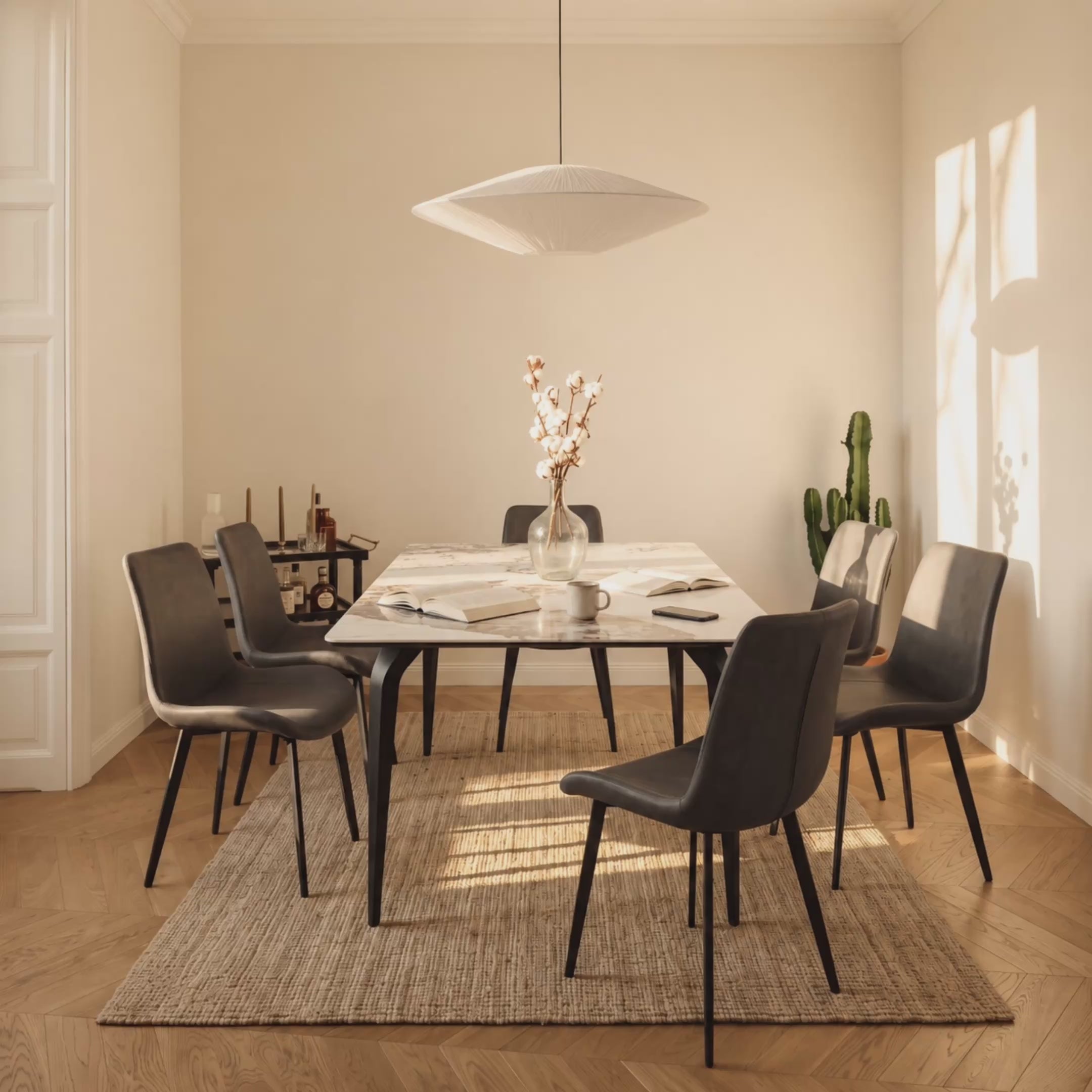 Load video: Pandora Dining table + 6 chairs